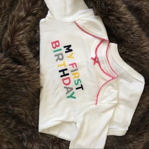 Carter’s “My First Birthday” long sleeve onesie